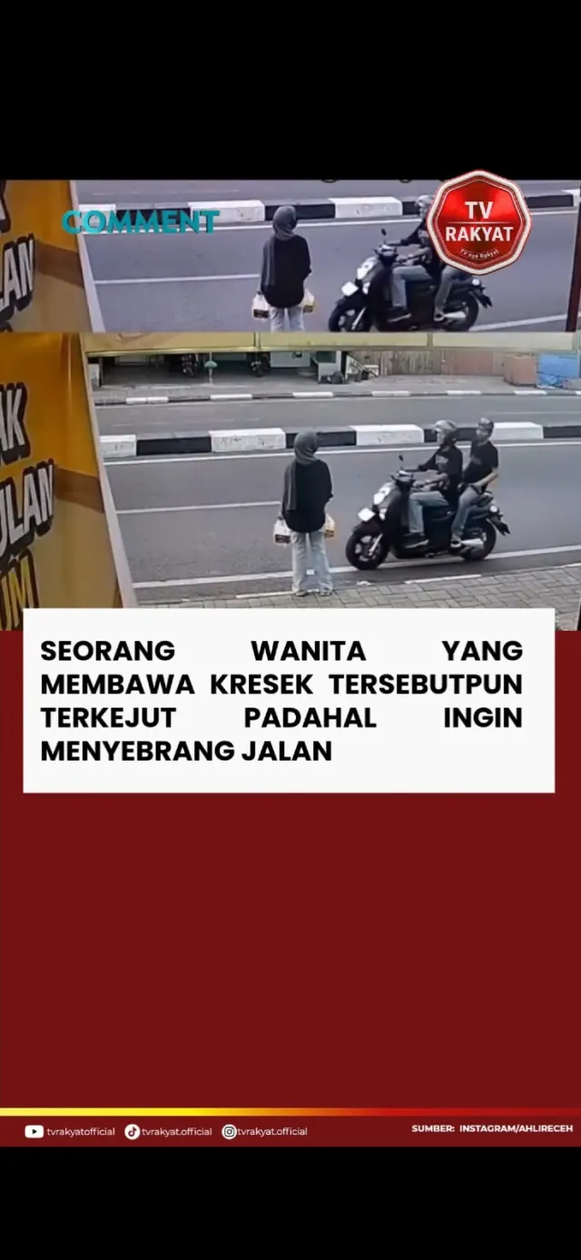 Seorang wanita ingin menyebrang malah dikira ingin membagikan makanan gratis  — News