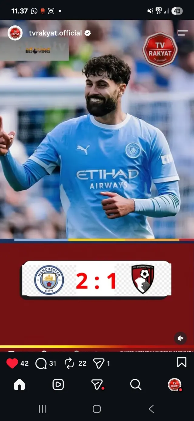 The Citizens tampil solid dan berhasil menaklukkan Bournemouth — Olahraga